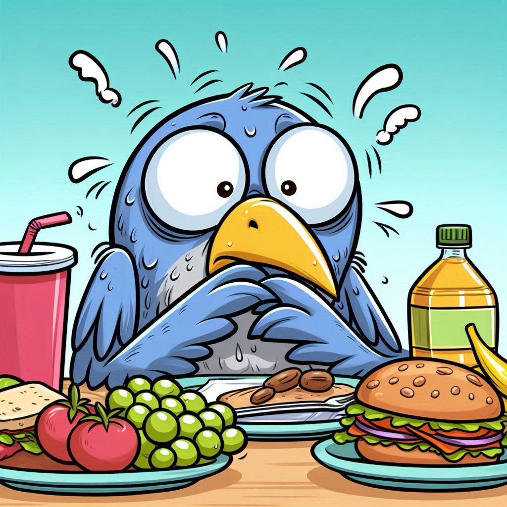 Why was the bird nervous after&nbsp;lunch?
