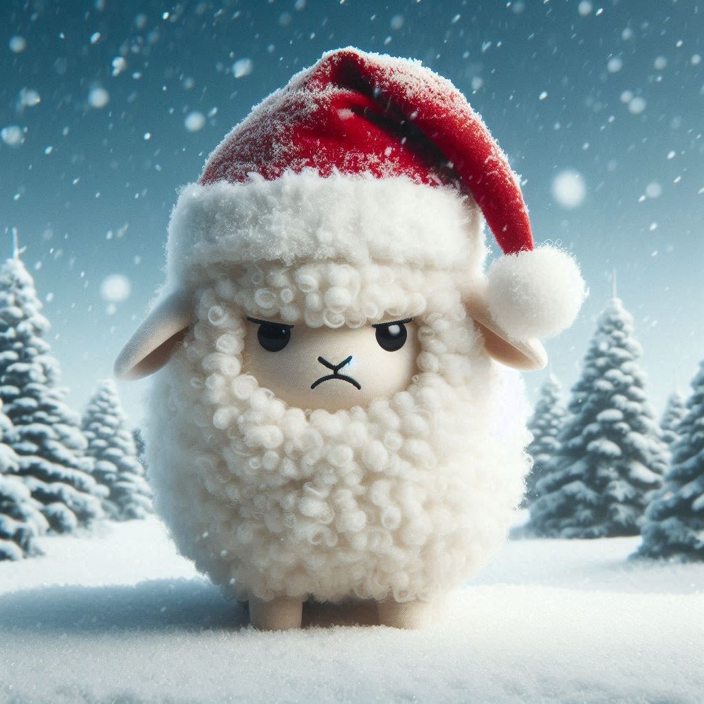 What does a grumpy sheep say when his friends wish him happy&nbsp;holidays?