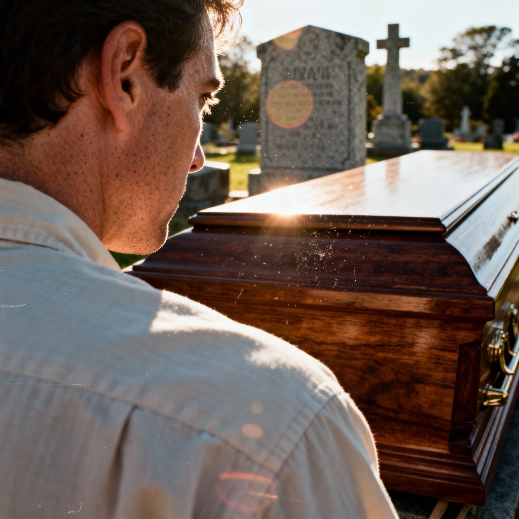 How did the actor get&nbsp;buried?