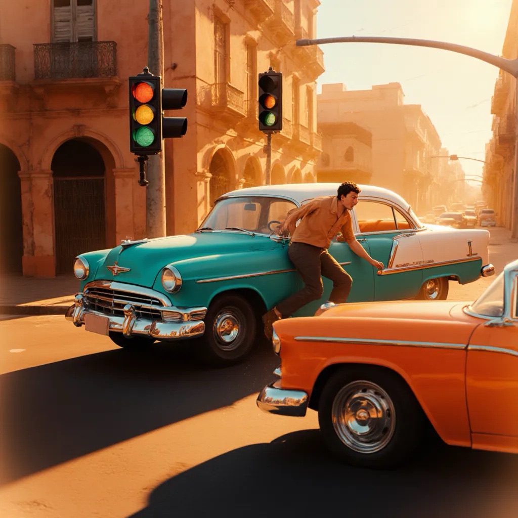 Why did the man crash at the traffic&nbsp;light?