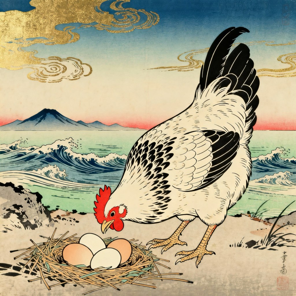 What do you call a hen who counts her&nbsp;eggs?