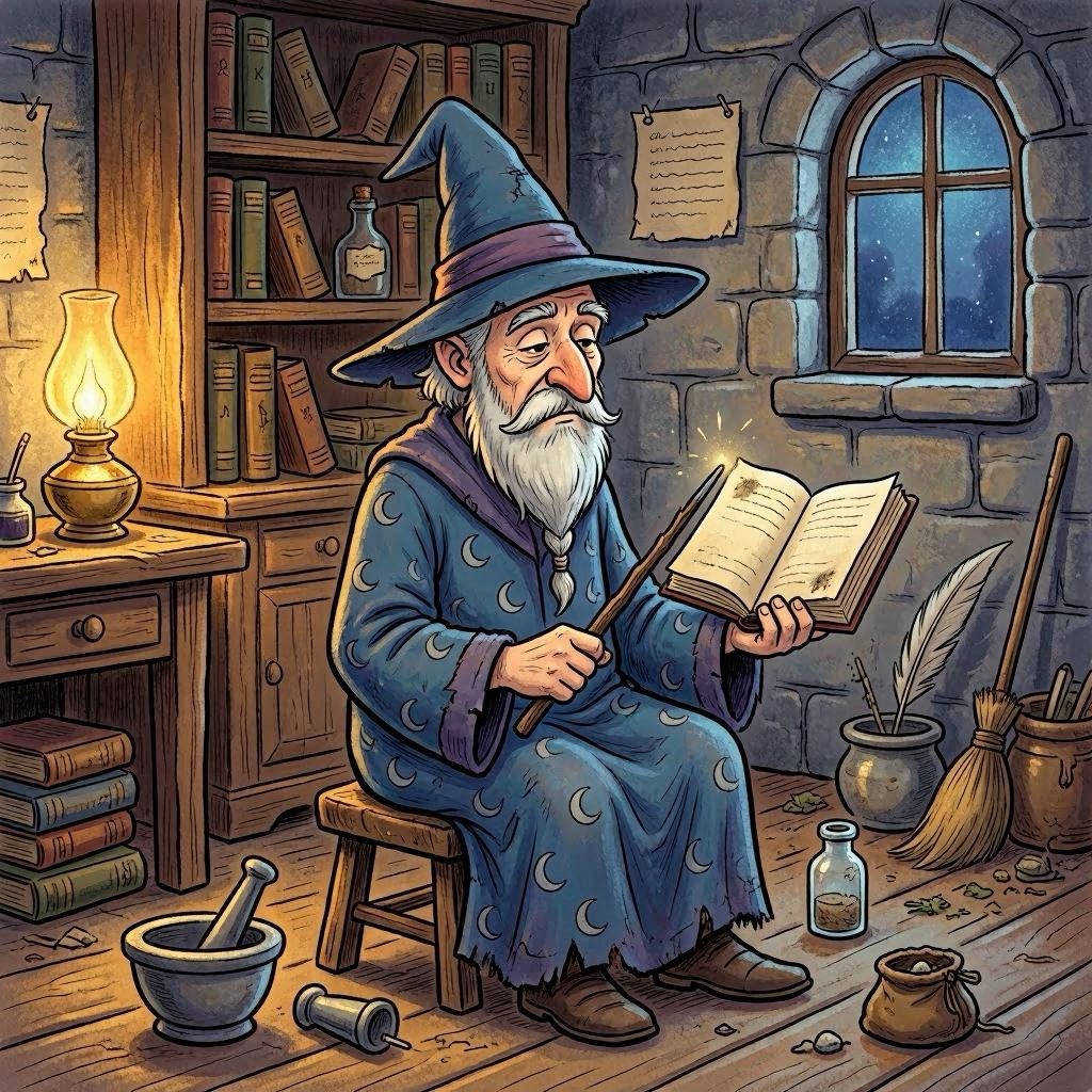 What do you call a wizard that has run out of&nbsp;spells?