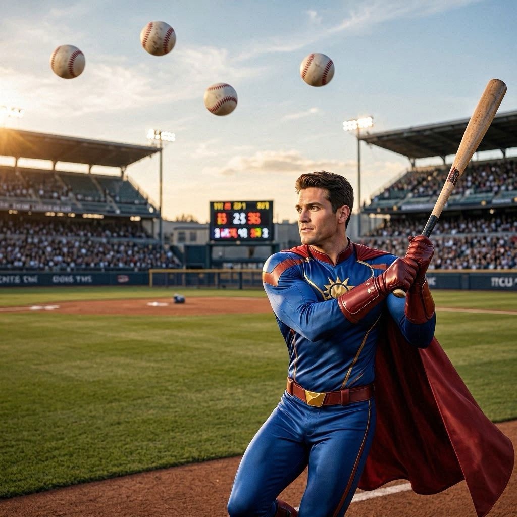 Which superhero hits home&nbsp;runs?