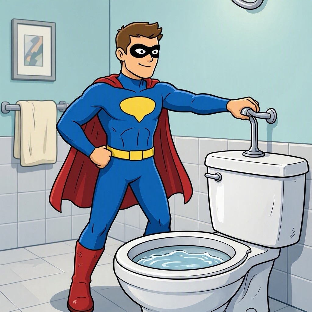 Why did the superhero flush the&nbsp;toilet?
