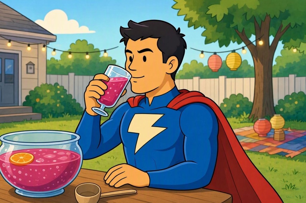 What is a superhero’s favorite&nbsp;drink?